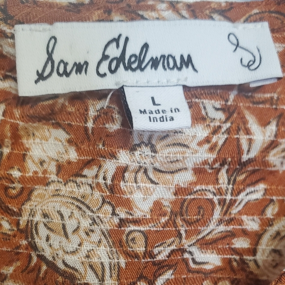 Sam Edelman Women's Clementine Puff Sleeve Top Blouse Large - Picture 5 of 7